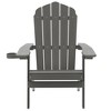 Sonkuki Patio Outdoor Folding Plastic Wood Adirondack Chair, Weather Resistant for Lawn, deck and Backyard - 2 of 4