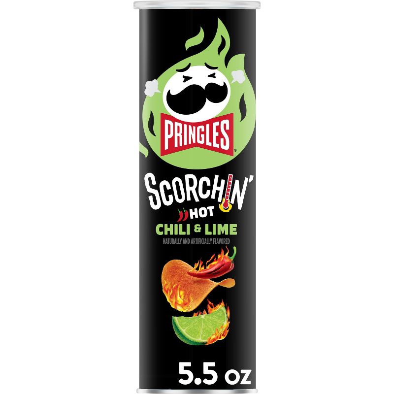 Pringles Scorchin&#39; Hot Chili &#38; Lime Potato Crisps Chips - 5.5oz, 1 of 10