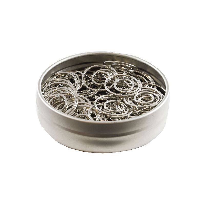 JAM Paper Colored Circular Paper Clips Round Paperclips Silver 2 Packs of 50 321814885B, 2 of 6