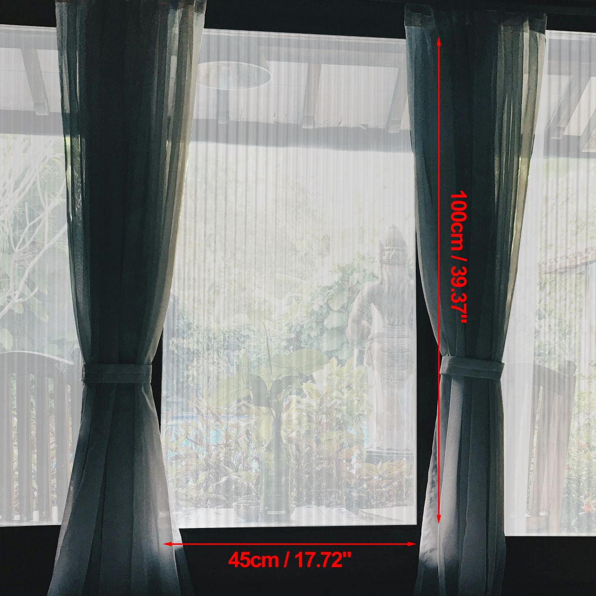 Unique Bargains Vertical Pattern Window Privacy Film 39.37"L x 17.72"W Clear 1 Pc - thumbnail 4