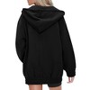 Zipper Hoodies for Women Oversized Fall Fashion 2025 Casual Winter Jackets Trendy Hooded Zip up Sweatshirt Clothes - 3 of 4