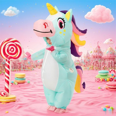 Joyfy Halloween Unicorn Inflatable Costume Family Unicorn Inflatable Blow Up Costume for Halloween Dress up Party