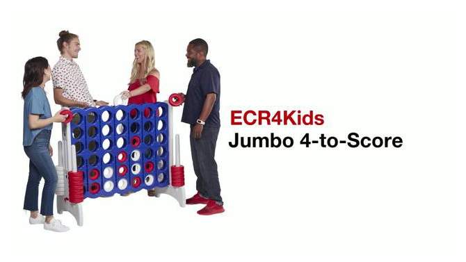 ECR4Kids Jumbo Four-To-Score Giant Game-Indoor/Outdoor 4-In-A-Row Connect, 2 of 12, play video