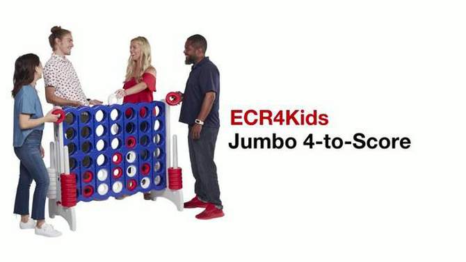 ECR4Kids Jumbo Four-To-Score Giant Game-Indoor/Outdoor 4-In-A-Row Connect, 2 of 12, play video