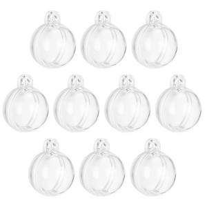 Unique Bargains Durable Fillable DIY Craft Transparent Hanging Plastic Balls - 1 of 4