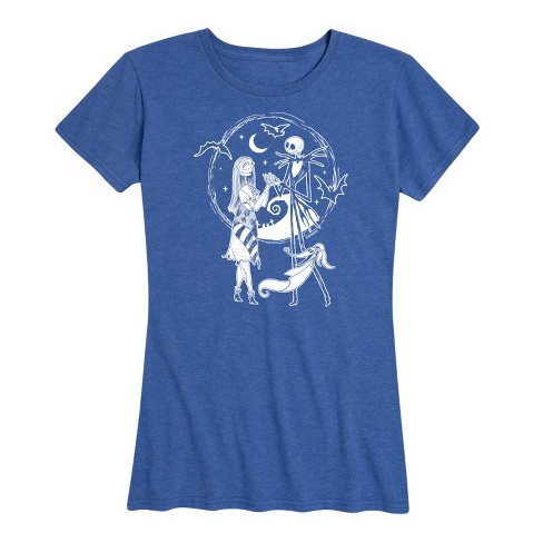 Women's Nightmare Before Christmas Jack Sally Zero Short Sleeve Graphic