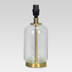 Bubble Glass with Brass Detail Small Lamp Base Clear Lamp Only - Threshold