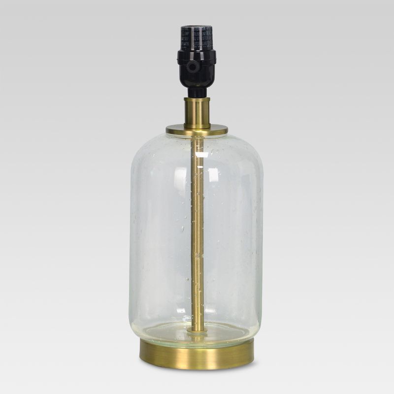 Bubble Glass with Brass Detail Small Lamp Base Clear - Threshold&#153;, 1 of 8