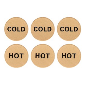 Unique Bargains Acrylic Self-Adhesive Decor Kitchen Hot/Cold Water Label - 1 of 4