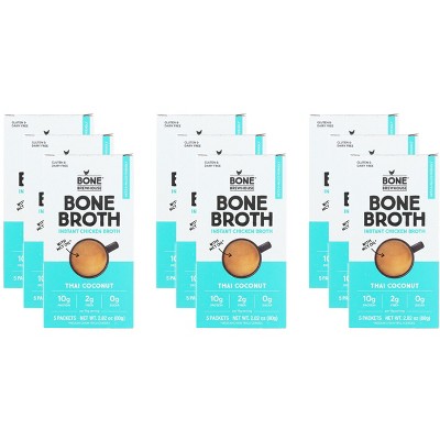 Bone Brewhouse Bone Broth Instant Thai Coconut Chicken Broth - Case of 9 - 2.82 oz