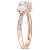 Everly Jewelry – 10K Pink Gold 1 4/5 TGW Created Moissanite White Fashion Ring - 4 of 4