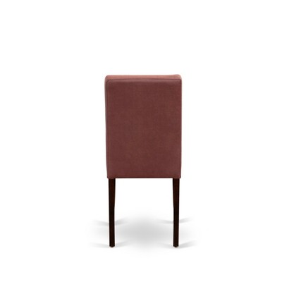 Mahogany Square Dining Table Set with Burgundy Faux Leather Chairs