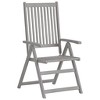vidaXL Patio Reclining Chairs 3 pcs with Cushions Solid Acacia Wood - 3 of 4
