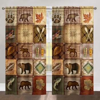 Laural Home Plaid Lodge Patch 84" Room Darkening Window Panel