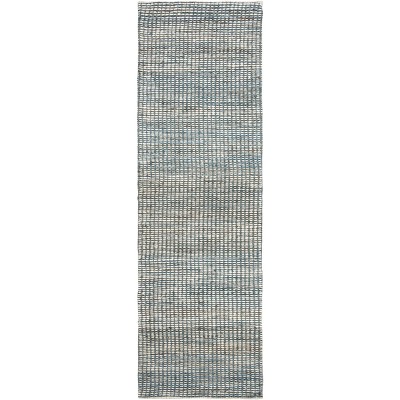 Marbella Mrb303 Hand Loomed Runner Rug - Blue/ivory - 2'3