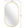 Gold 20 x 28 Inch Metal Oval  Mirror - 2 of 4