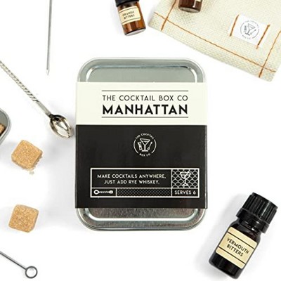 The Cocktail Box Co. Manhattan Cocktail Kit - Premium Cocktail Kits - Make Hand Crafted Cocktails. Great Gifts for Cocktail Lovers (1 Kit)