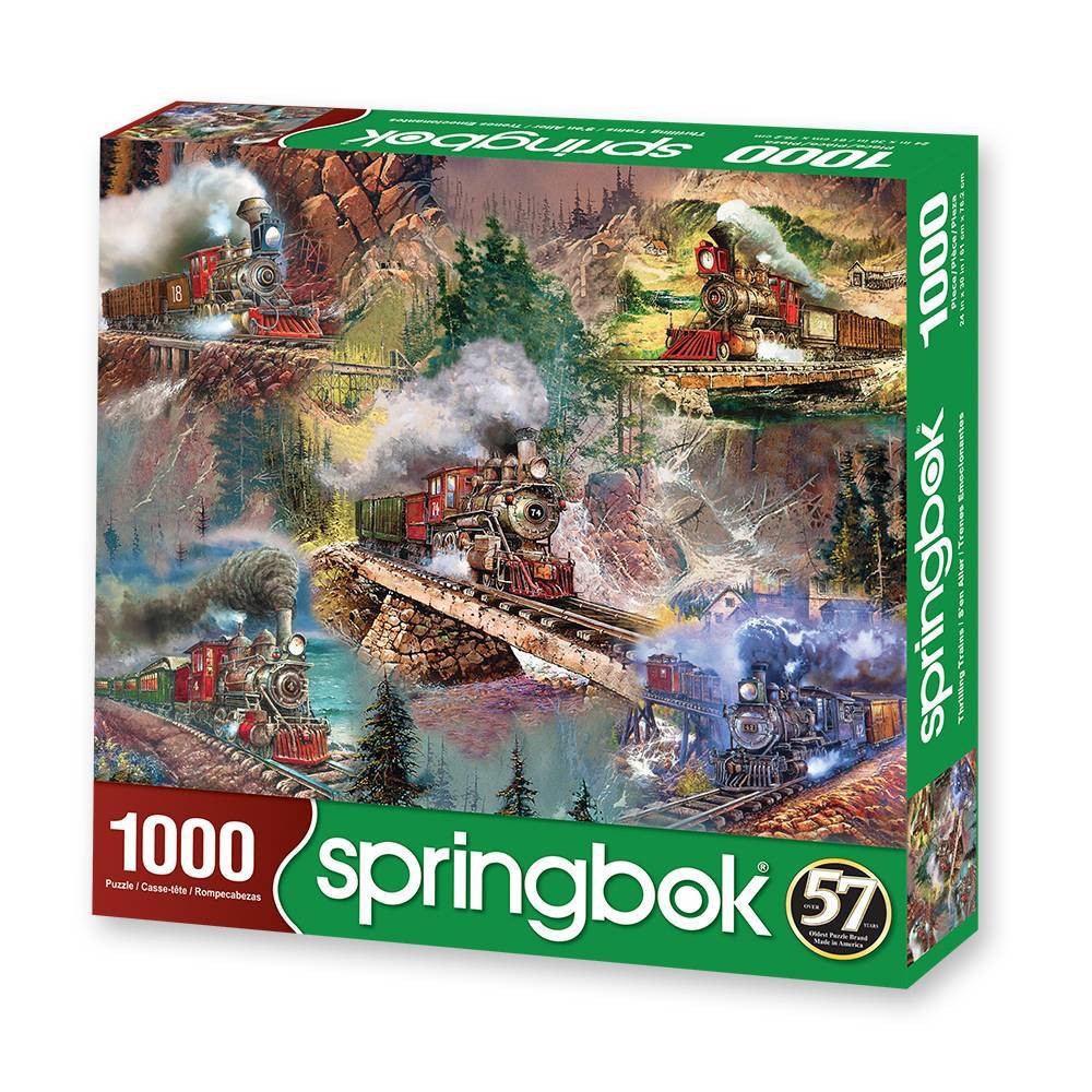 Photos - Jigsaw Puzzle / Mosaic Springbok Thrilling Trains Jigsaw Puzzle - 1000pc 