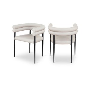 Meridian Furniture,Lavina Vegan Leather Dining Chair, Set of 2 - 1 of 4