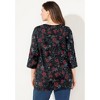 Catherines Suprema 3/4 Sleeve V-Neck Tee - 3 of 4