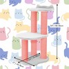 Noba 34 Inch Classic Comfort for Indoor Modern Premium Cats and Kittens Scratching Tower Larger Base for Better Stability, (Furs: White, Rope: Pink) - 3 of 4