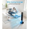 ZAFRO Tower Fan With 85° Oscillating Standing Bladeless Tower Fan with 24ft/s Velocity, 3 Modes, 3 Speeds, 12H Timer, 36 inch (White) - 2 of 4