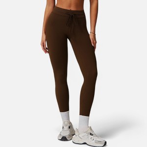 Anna-Kaci Active Women's High Waist Drawstring Leggings with Stretchy Fit - 1 of 4