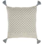 18"x18" Life Styles Lattice with Tassels Square Throw Pillow - Mina Victory
