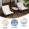 Outdoor Chaise Lounge Chairs Set of 3, Patio Chaise Lounge Chair with Acacia Side Table, Pool Lounge Chairs for Lawn, Deck, Beach, Beige+Black - 2 of 4