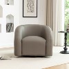 SEYNAR Modern Glam PU Leather 360 Degree Swivel Accent Armchair with Tufted Back - 2 of 4