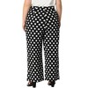Agnes Orinda Women's Plus Size Formal Palazzo Polka Dots Wide Leg High Waist Wide Fashion Pants - 4 of 4