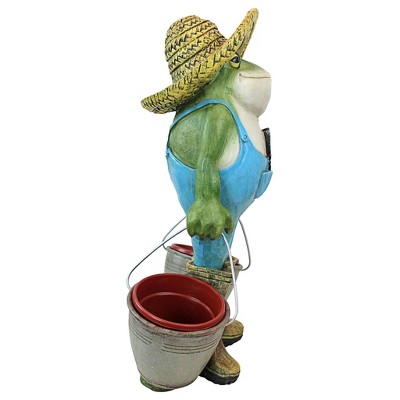 Buckets the Garden Frog Resin Outdoor Statue