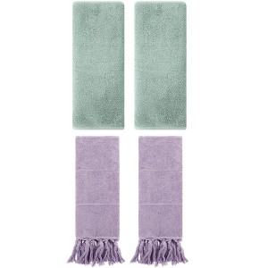 REGALWOVEN 4 Pcs Cotton Bathroom Hand Towels - 1 of 4