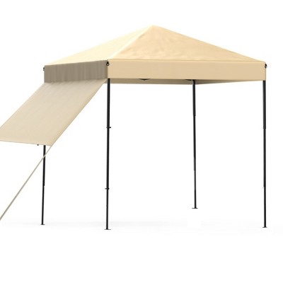 86 "x 86",Folding Shed Three Canopy 150D Tarpaulin Used for Outdoor, Tourism, Shopping Malls ,Beige Yellow