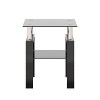 Ridstar 1-Piece Modern Coffee Table with Tempered Glass For Living Room-Black - 2 of 4