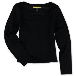 Aeropostale Womens Crochet Back LS Embellished T-Shirt - 1 of 1