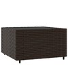 vidaXL Square Patio Coffee Table Brown 19.7 in.x19.7 in.x11.8 in. Poly Rattan - 2 of 4