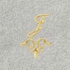 Linum Home Textiles 100% Turkish Cotton MONICA Gold Thread 2PC Embellished Washcloth Set - 3 of 3