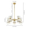Rennnsan Molisse 27"W 5-Light Bubble Mid-Century Modern Dimmable Chandelier in White - 3 of 4