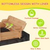 Wooden Sandbox with Canopy, Kids Sand Box with Bench Seats for Outdoor Play - 4 of 4