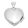 Black Bow Jewelry 14k White Gold 18mm Textured Floral Heart Shaped Locket - 3 of 4