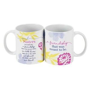 Dicksons Soul Sisters Friendship was Meant to Be Floral White 11 Oz. Ceramic Coffee Cup Mug - 1 of 1