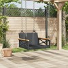 vidaXL Swing Bench Black 24.8"x24.4"x15.7" Poly Rattan - 3 of 4