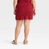 Women's Openwork Mini Sweater Skirt - Universal Thread™ Red - 2 of 3