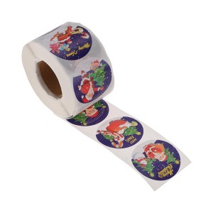 Unique Bargains Christmas Stickers for Ceramic Glass Metal Paper Plastic Peel Santa Claus Matte Paper Deep Purple Red White 1Pcs - 1 of 4