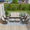UPTIOT 8 -Piece Rattan Wicker Patio Conversation Seating - 2 of 4