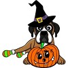 Men's Design By Humans Halloween Boxer Dog By TreeHouses T-Shirt - 2 of 4