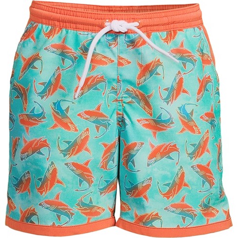 Lands' End Kids Stretch Hydroliner Sport Swim Trunks - X-Large - Island  Aqua Bright Sharks