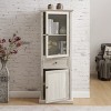 Tall Storage Cabinet, Freestanding Cabinet With Glass Door And Shelves, Sideboard Cabinet, Cabinet With Drawer For Living Room-Cuddlewood - 3 of 4