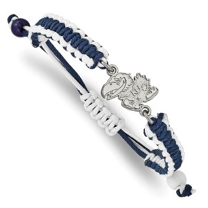 Black Bow Jewelry Stainless Steel Kansas Jayhawks NCAA charm Bracelet 9 Inch - 1 of 3